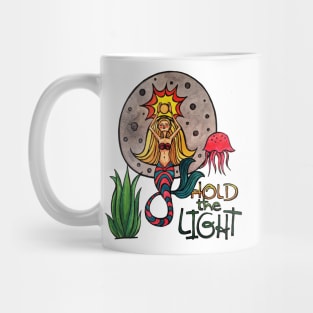 Hold the Light: Magical Mermaid Original Watercolor Illustration Mug